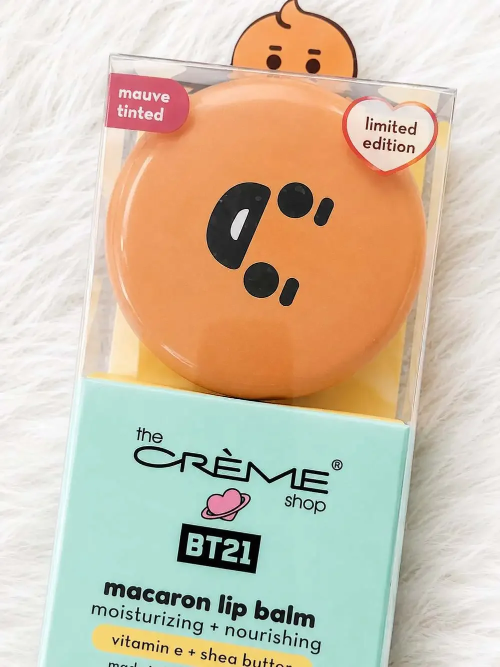 The Crème Shop x BT21 Shooky Mauve Tinted Macaron Lip Balm